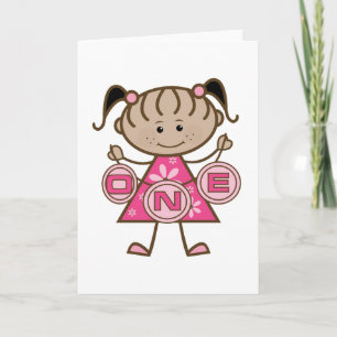 Little Girl 1st Birthday T-shirts and Gifts Card