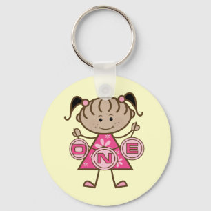Little Girl 1st Birthday T-shirts and Gifts Key Ring