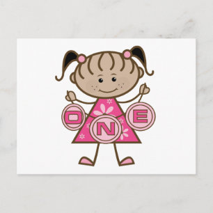 Little Girl 1st Birthday T-shirts and Gifts Postcard