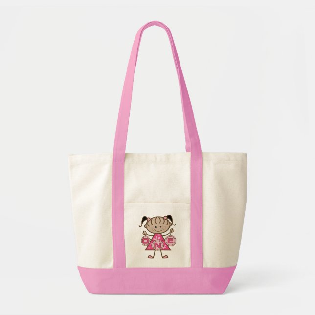Little Girl 1st Birthday T-shirts and Gifts Tote Bag (Front)