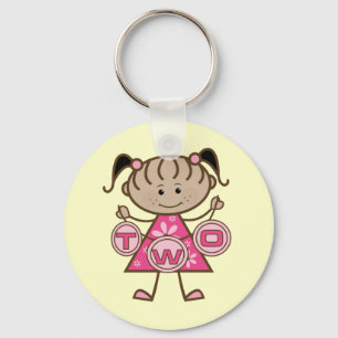 Little Girl 2nd Birthday T-shirts and Gifts Key Ring