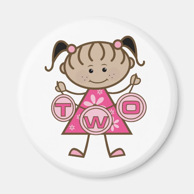 Little Girl 2nd Birthday T-shirts and Gifts Magnet (Front)