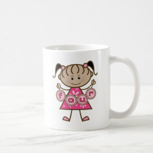 Little Girl 4th Birthday Tshirts and Gifts Coffee Mug