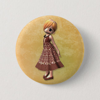 Little Girl 6 Cm Round Badge