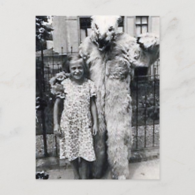 little girl and monster4 postcard (Front)