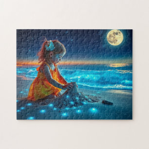 Little Girl and the magical Sandcastle Jigsaw Puzzle