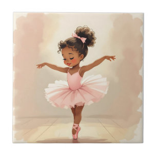 Little Girl Ballerina in Pink Tutu Tile