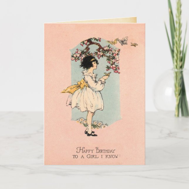 Little Girl Birthday Card (Front)