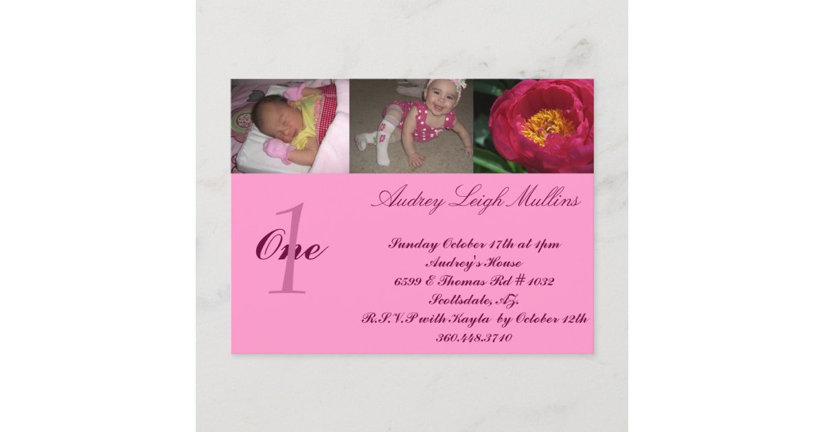 Little Girl Birthday Invitations | Zazzle.co.uk