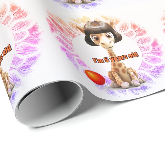 Little Girl Birthday Wrapping Paper (Roll Corner)