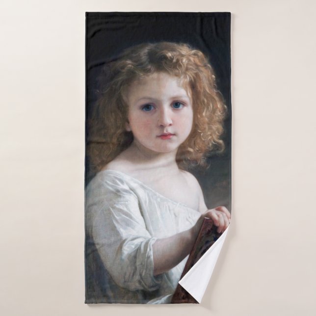 Little Girl, Bouguereau Bath Towel (Bath Towel)