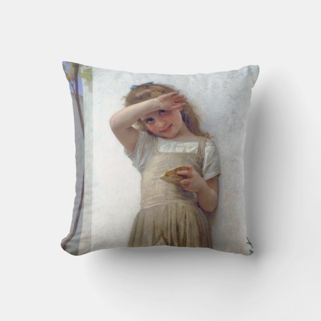 Little Girl, Bouguereau Cushion (Front)