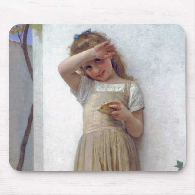 Little Girl, Bouguereau Mouse Mat (Front)