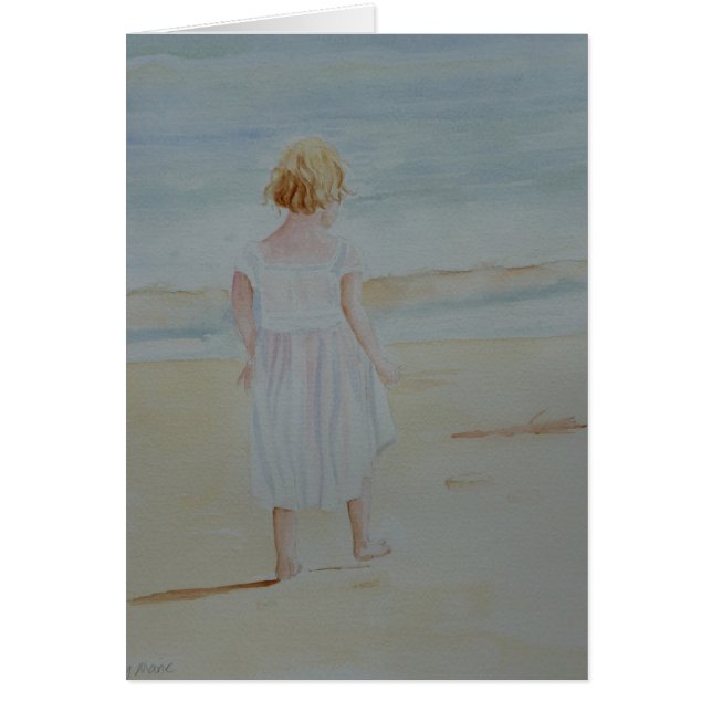 Little Girl by the Sea Art Card (Front)