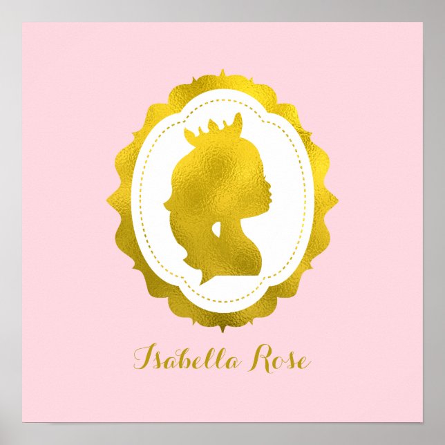 Little Girl Cameo Wall Art (Front)