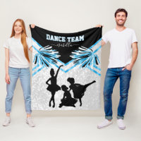 Little Girl Dance Team Black, White and Baby Blue 