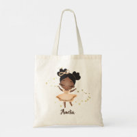 Little Girl Dancing Ballerina w/Bow, Gold Sparkles