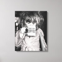 Little Girl Drinking Coffee