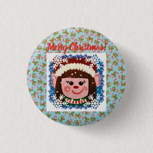 Little Girl Elf 3 Cm Round Badge
