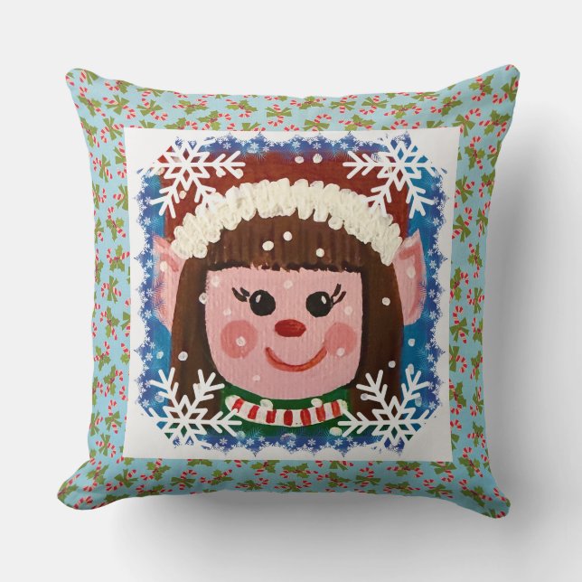 Little Girl Elf Cushion (Front)