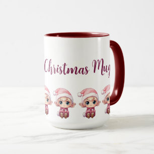 Little Girl Elf Xmas Magic Customized Mug
