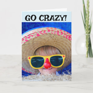 LITTLE GIRL FUNNY FACE BIRTHDAY GREETING CARD