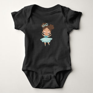 Little girl, girl power baby black bodysuit