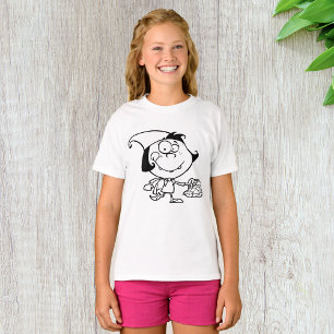 Little Girl Going On A Picnic Girls T-Shirt