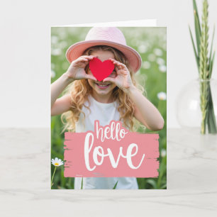 Little Girl Hello Love Card