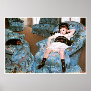 Little Girl in a Blue Armchair, 1878 Mary Cassatt Poster