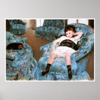 Little Girl in a Blue Armchair, 1878 Mary Cassatt Poster
