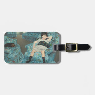 Little Girl in a Blue Armchair, 1878 (oi Luggage Tag