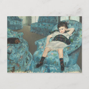 Little Girl in a Blue Armchair, 1878 (oi Postcard