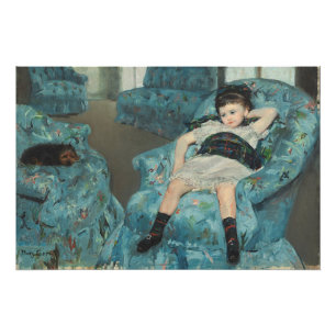 Little Girl in a Blue Armchair, 1878 (oi Poster