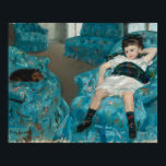 Little Girl in a Blue Armchair (by Mary Cassatt) Poster<br><div class="desc">Design features a work by American artist Mary Cassatt (1844–1926).</div>
