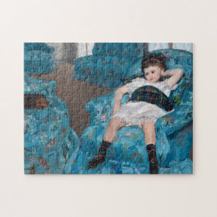 Little Girl in a Blue Armchair, Cassatt Jigsaw Puzzle