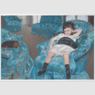 Little Girl in a Blue Armchair, Cassatt Tissue Paper