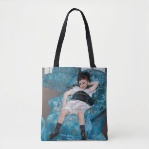 Little Girl in a Blue Armchair, Cassatt Tote Bag