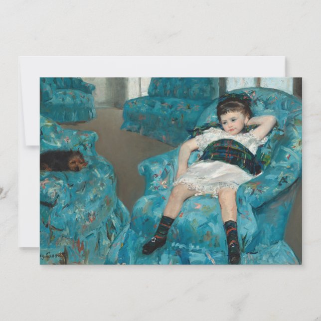 Little Girl in a Blue Armchair | Mary Cassatt (Front)