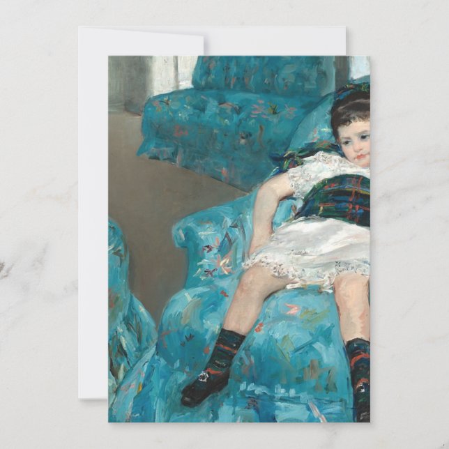 Little Girl In A Blue Armchair - Mary Cassatt Invitation (Front)