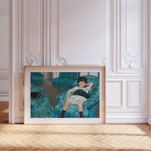 Little Girl in a Blue Armchair Mary Cassatt Poster