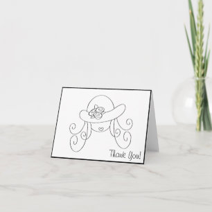 Little girl in hat... thank you card
