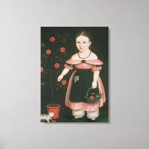 Little Girl in Lavender, c.1840 Canvas Print