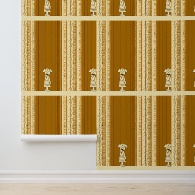 Little Girl in Sepia: Whimsical Children's Design Wallpaper (Application)