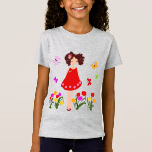 Little girl in the garden T-Shirt