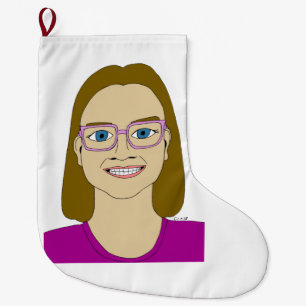 little girl    large christmas stocking