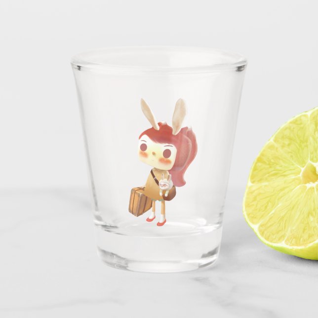 Little Girl Lost in the Forest Shot Glass (Front)