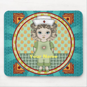Little girl nurse  mouse mat