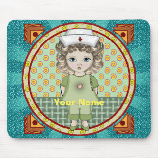 Little girl nurse  mouse mat
