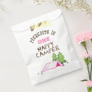 Little Girl One Happy Camper First Birthday Party Favour Bags